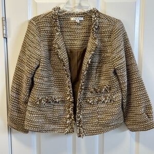 Cabi town and gold Tweed jacket